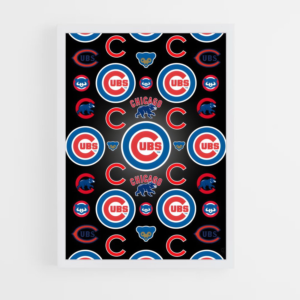 Poster Chicago cubs – affiche Baseball (vue 3)